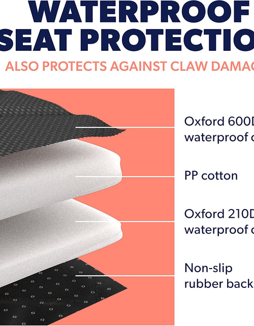 Load image into Gallery viewer, Black Car Rear Seat Cover for Dogs, Durable Waterproof &amp; Scratch Resistant Vehicle Backseat Protector, Nonslip Dog Accessory &amp; Pet Protection for Back Seats, Machine Washable
