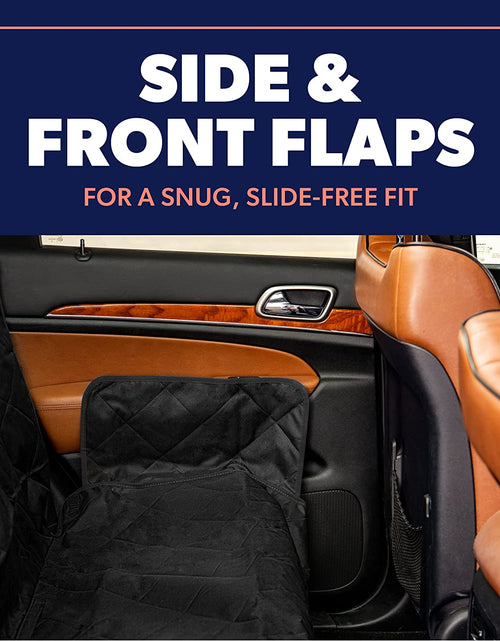 Load image into Gallery viewer, Black Car Rear Seat Cover for Dogs, Durable Waterproof &amp; Scratch Resistant Vehicle Backseat Protector, Nonslip Dog Accessory &amp; Pet Protection for Back Seats, Machine Washable
