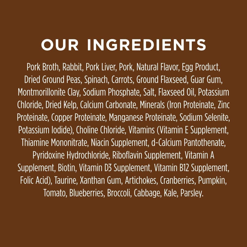 Grain Free Minced Recipe with Real Rabbit Natural Wet Cat Food, 3.5 Oz. Cups (Case of 12)