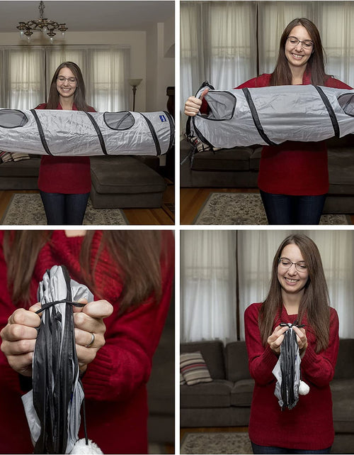 Load image into Gallery viewer, Cat Tunnel for Indoor Cats Collapsible Pop-Up Pet Tube Peek Hole Hideaway Play Toys for Cats with Ball
